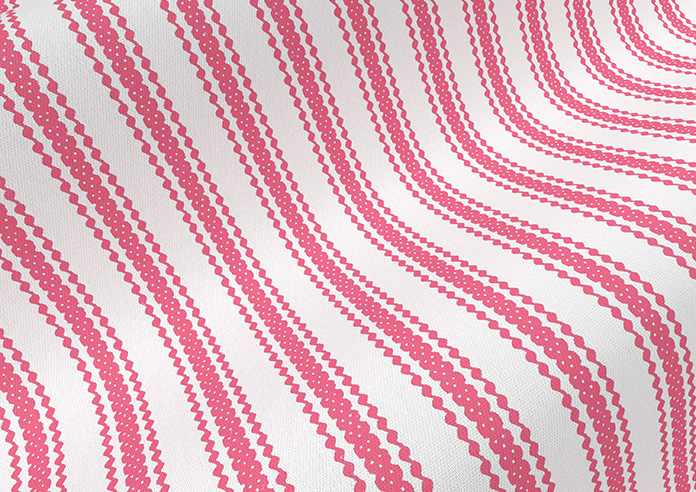 Lace Stripes, Lipstick Pink - Motorised Roman Blind - Image 4